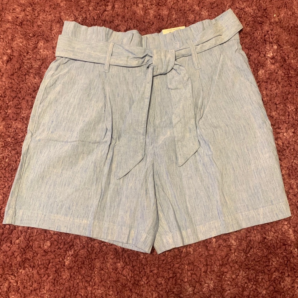 INC chambray high waisted shorts NWT